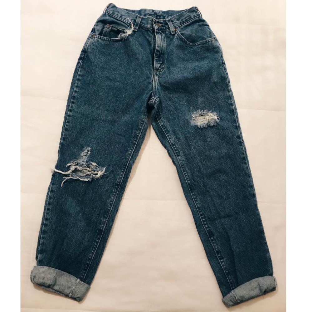 Distressed Lee High Waisted Jeans